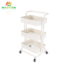 Three Layer Multifunctional Collapsible And Movable Families Storage Trolleys with Wheels 