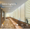 Aluminum Blinds Light Filtering Shade Window Fabric Roll Curtain Cordless Zebra Blinds ，IC-Z50CO