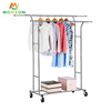 Heavy Duty Garment Coat Hanging Shelves Clothing Organizer Storage Cart Hat Clothes Hanger Rack 