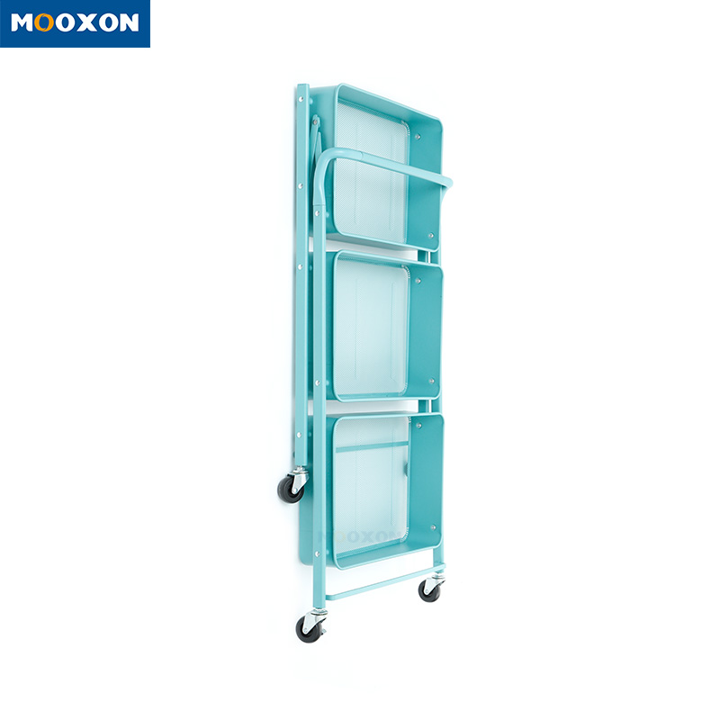 Foldable Rolling Cart Kitchen Furniture Trolley Organizer Home Office Storage Holder 