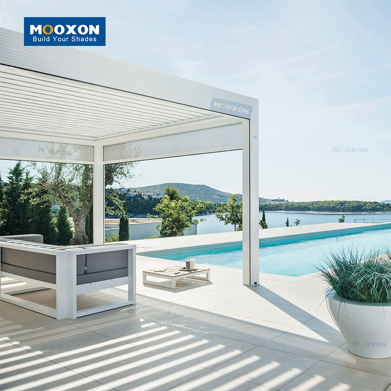 Customized Roller Blind Windproof Electric Blinds App Control Remote Switch Automatic Zip Outdoor Track Screen