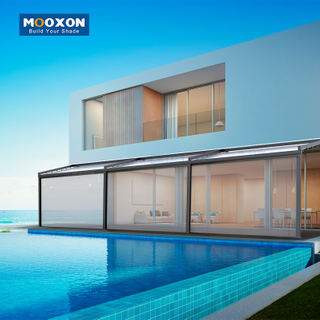 Awning Shades Electric Window Sun Shading Fabric Auto Canopy Pvc Shutters Motorized Retractable Roof