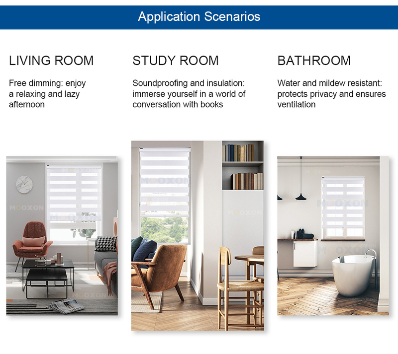Aluminum Blinds Light Filtering Shade Window Fabric Roll Curtain Cordless Zebra Blinds ，IC-Z50CO