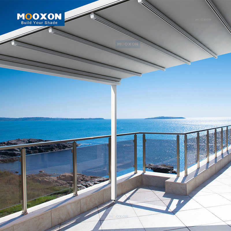 Retractable Roof Waterproof Pergola Patio Outdoor Folding Motorized Sunshade Commercial Balcony Awning