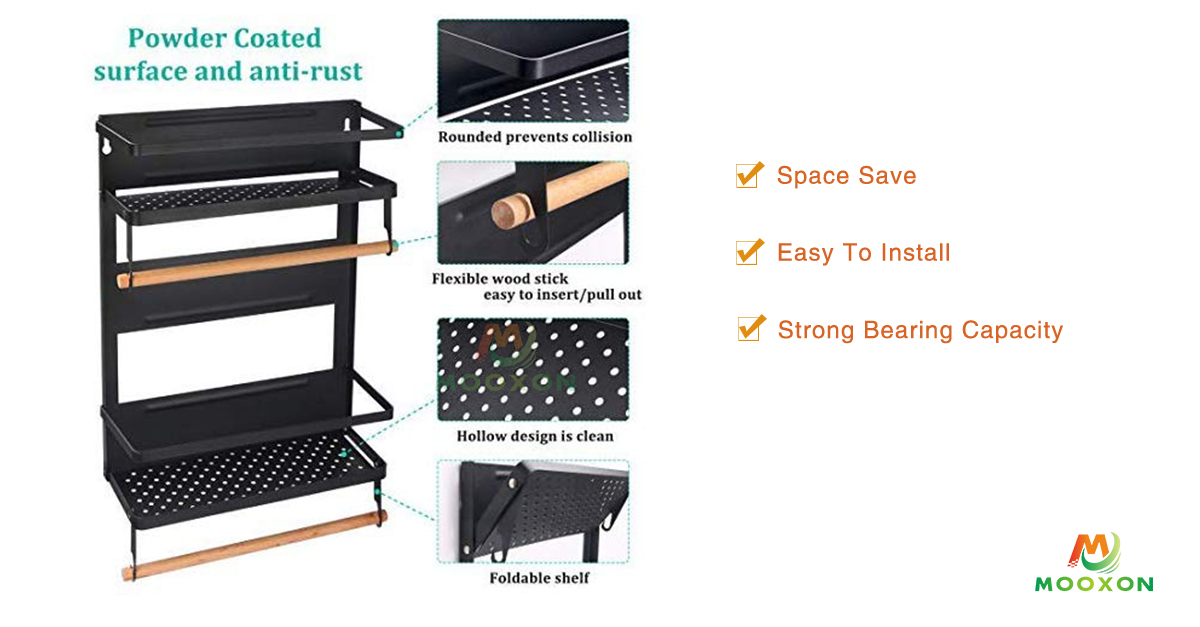 Magnetic refrigerator rack
