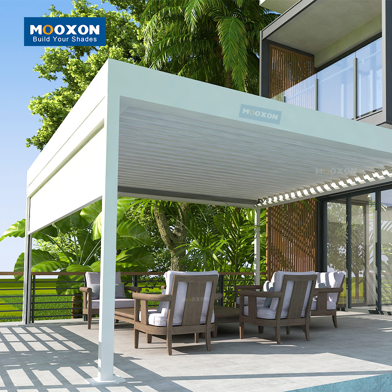 Roller Shutter Machine Alloy Automatic Modern Lifting Shutters Remote Opener Windproof Garden Screen Zip Track Blind