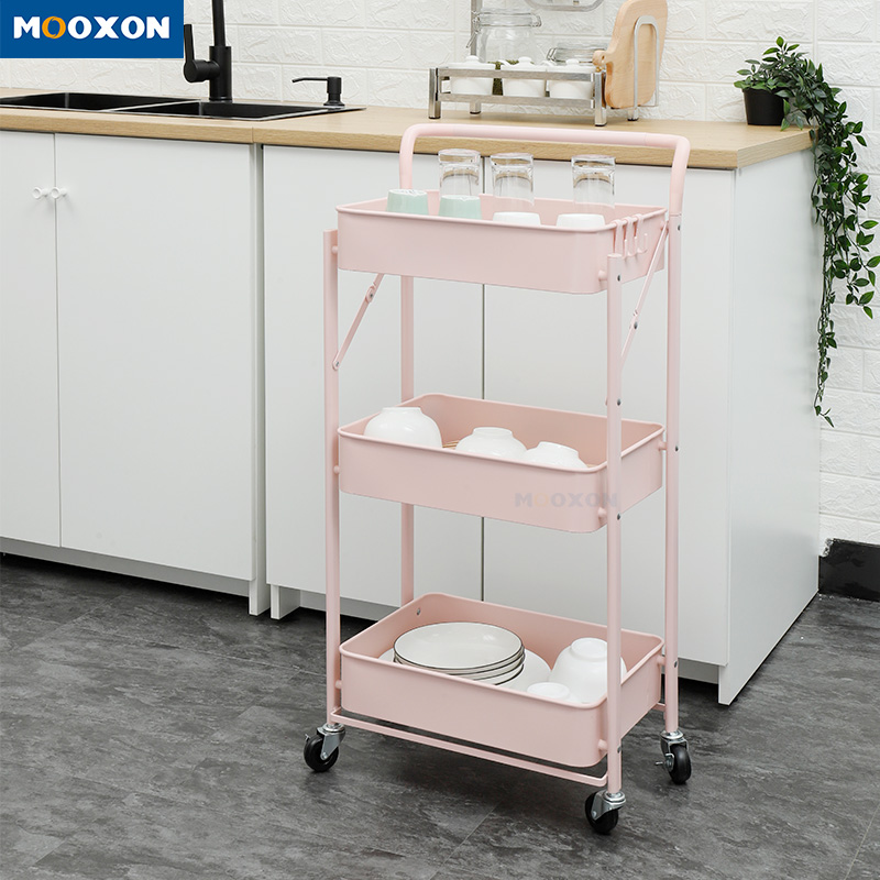 Kitchen Rolling Cart Trolley With Wheels 3 Tier, MX-D13