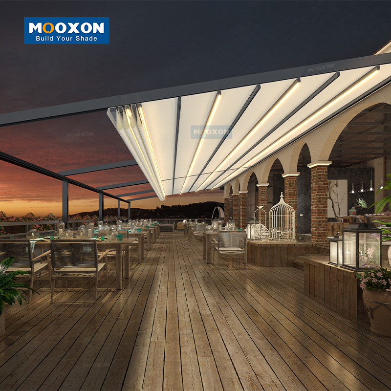 Canopy Outdoor Folding Patio Window Aluminium Motorized Retractable Sun Shelter Sunshade Balcony Awning Roof