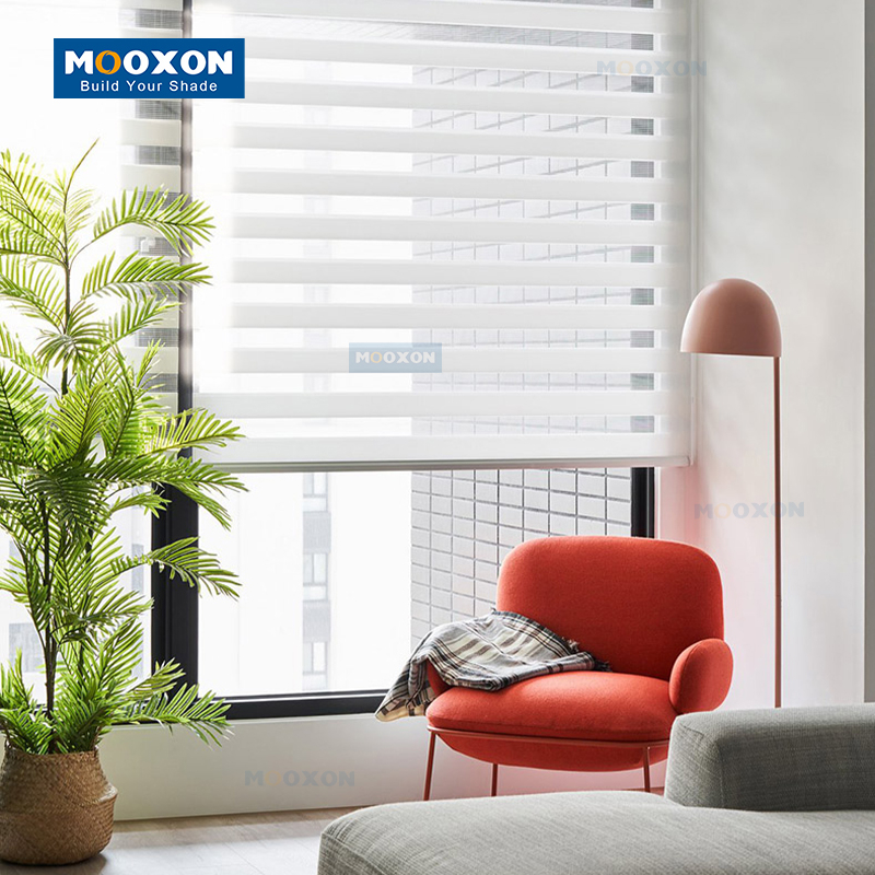 Aluminum Blinds Light Filtering Shade Window Fabric Roll Curtain Cordless Zebra Blinds ，IC-Z50CO
