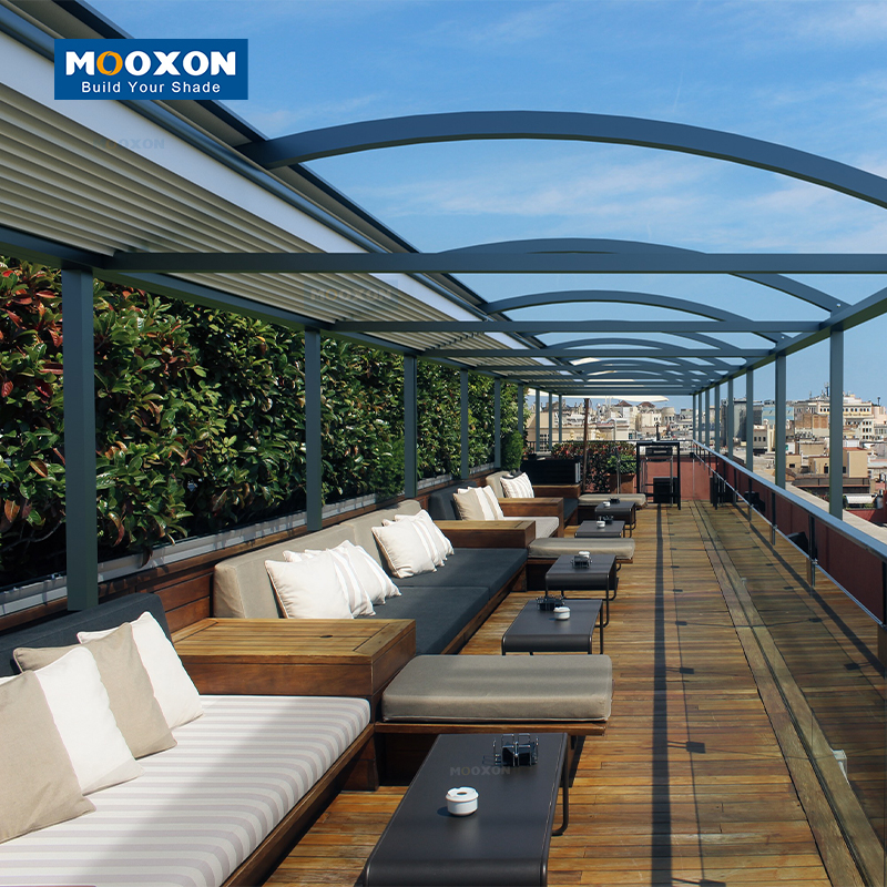Skylight Motorized Outdoor Awning Free Standing Waterproof Balcony High Quality Pergola Retractable Roof