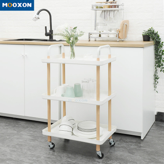 3 Tier Rolling Cart Storage Shelving Trolley Household Kitchen Bathroom Salon Spa Beaty Movable Shelf
