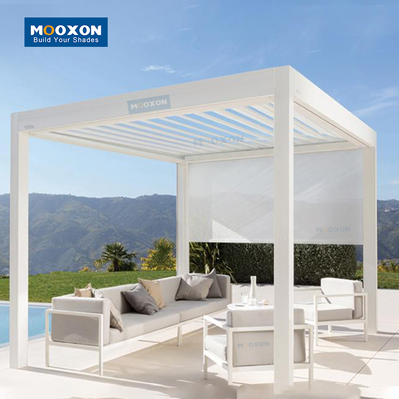 Shades Blackout Blind Custom Waterproof Smart Remote Control Motorized Outdoor Shade Roller Vertical Blinds