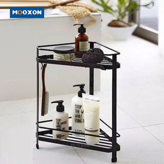 ODM Bathroom Corner Wire Basket Shelf 2 Tier Stand Shower Shelf Storage Rack Under Sink Organizer , MX-L04