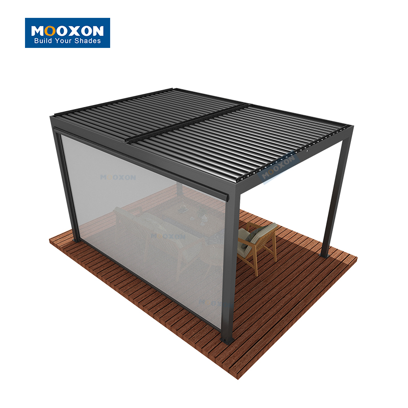 Roller Blind Motor Electric External Motorized Blinds Shade Windproof Smart Remote Control Outdoor Zip Track Screen