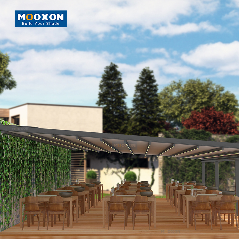 Skylight Motorized Outdoor Awning Free Standing Waterproof Balcony High Quality Pergola Retractable Roof